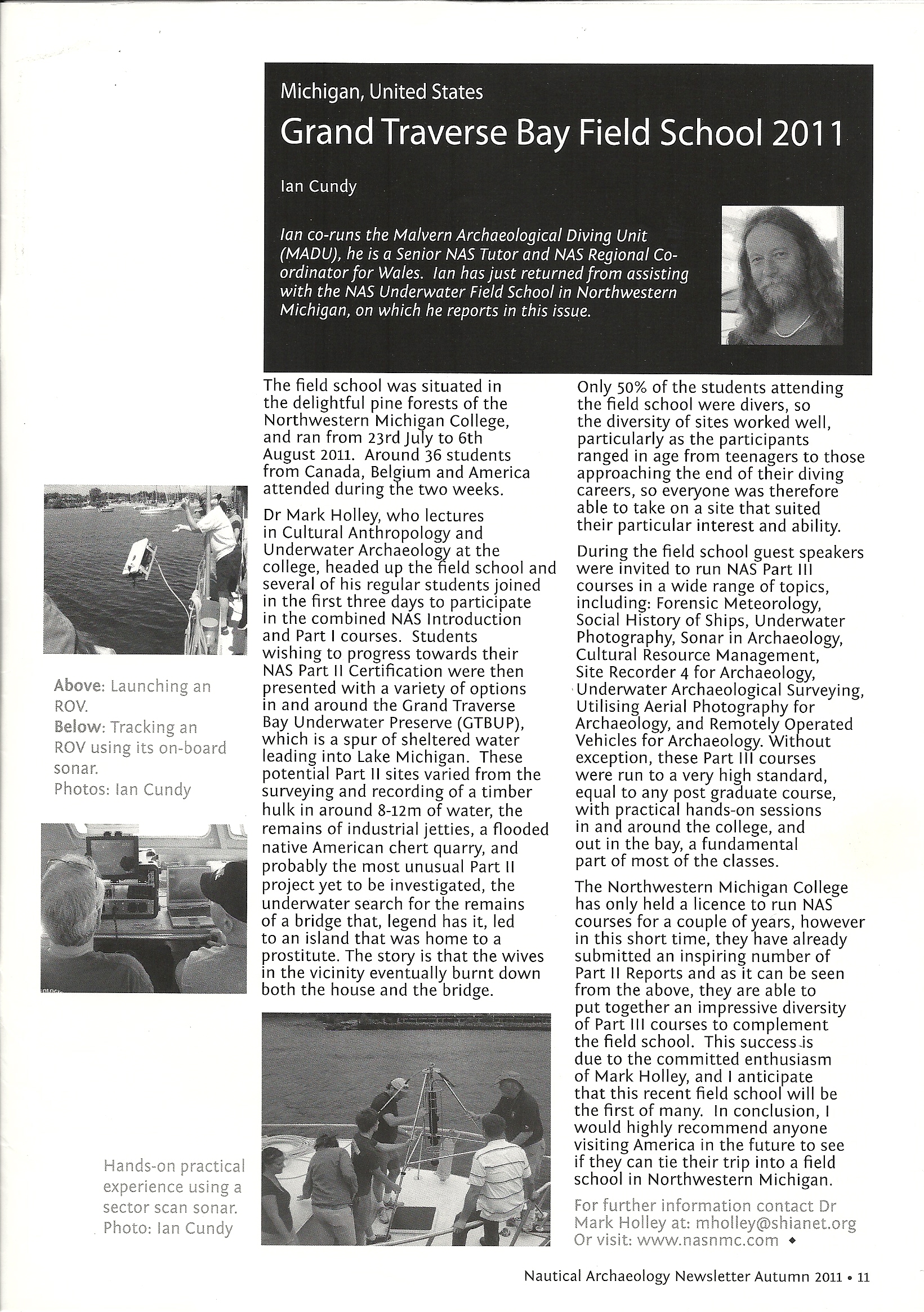 Article - Michigan Field School 2011